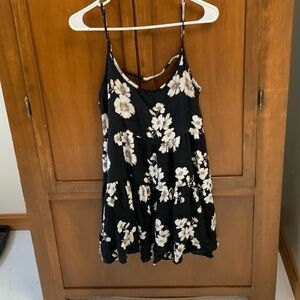 Brandy Melville tiered open back slip mini dress cut out one size